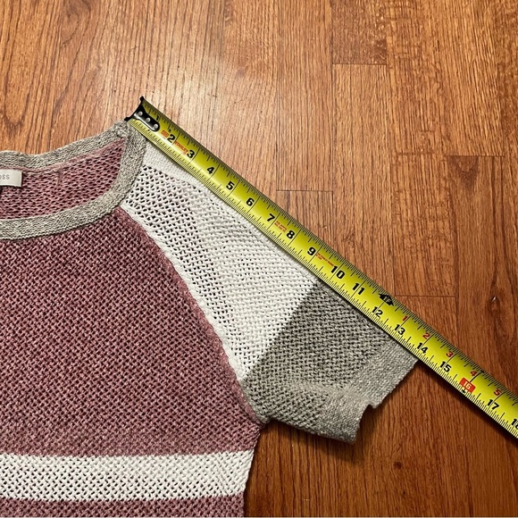 Kinross S/S Mesh Bloom Multi Stripe Cotton Pullover size L - Picture 13 of 13